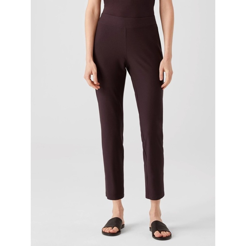 Eileen Fisher Womens Washable Stretch Crepe Slim Ankle PantSz 3X Casis Purple